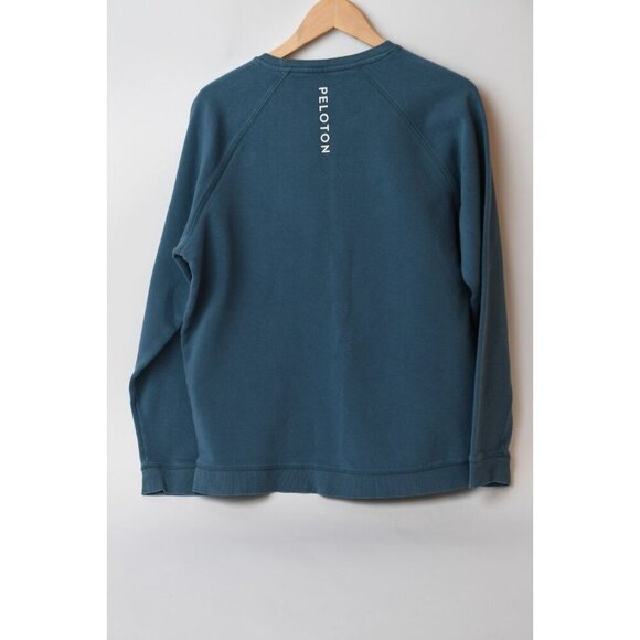 Peloton Sweatshirt Cotton Crew Neck Logo Size Large Indigo Blue with Logo - Picture 8 of 12